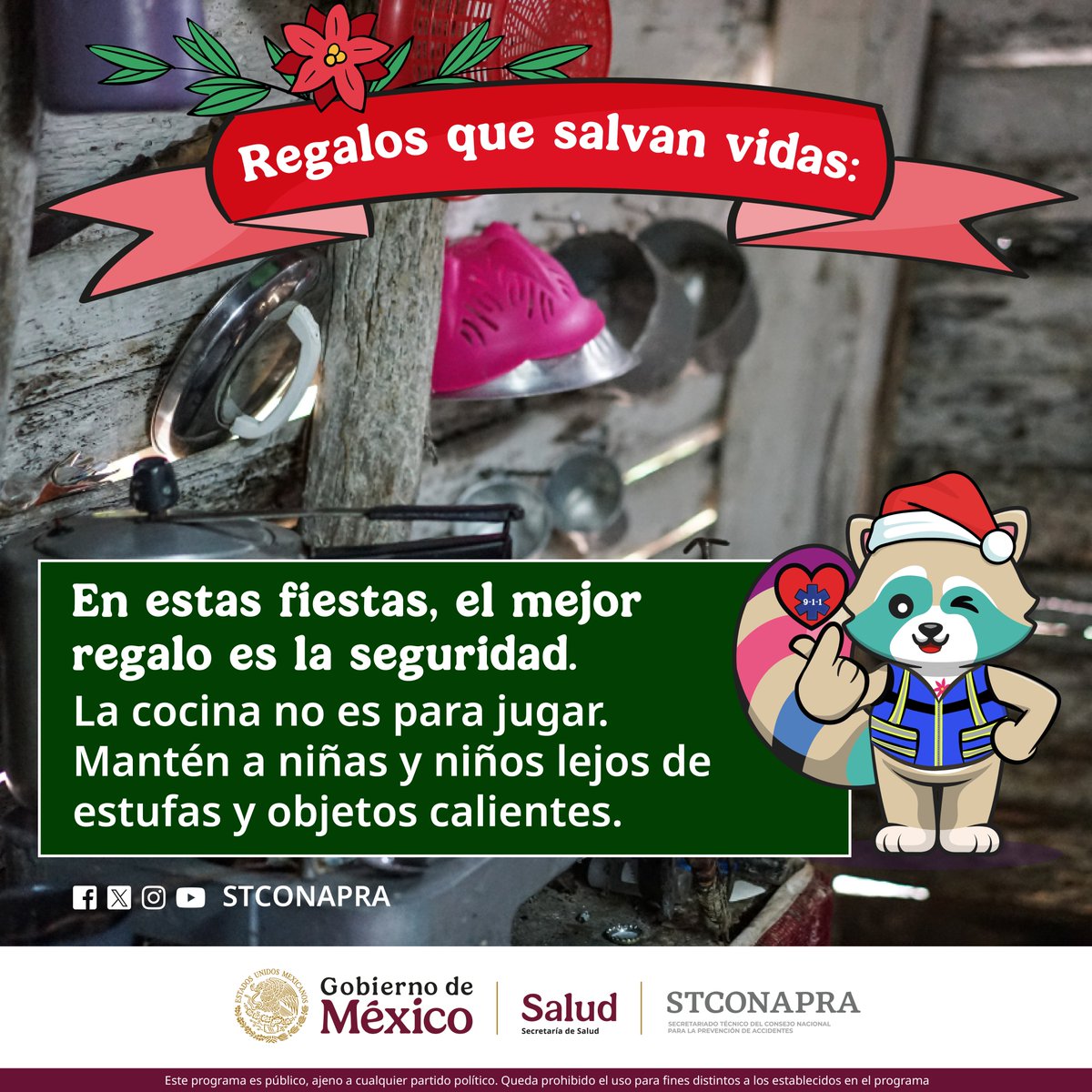 Mantén tu vivienda ventilada si usas estufa, calentador o chimeneas para evitar acumulación de gases tóxicos. No uses braseros o fogatas en espacios cerrados y revisa regularmente tus instalaciones de gas
🎄#RegalosQueSalvanVidas: #PrevenciónDeQuemaduras
🌐bit.ly/3DfCpHQ