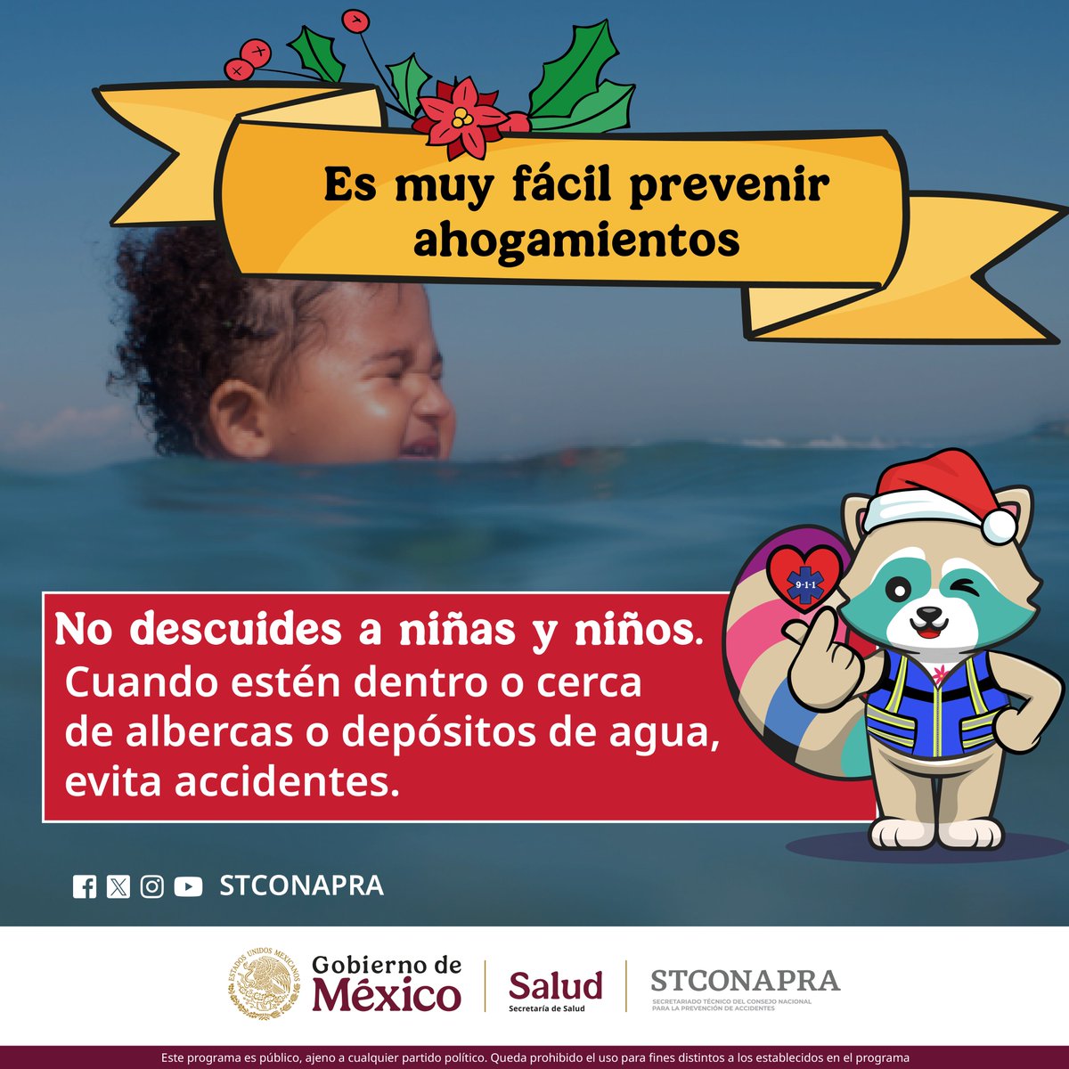 🌊🚨No dejes a menores sin supervisión cerca de cuerpos de agua, incluso en tinas o cubetas.

Los ahogamientos afectan a las víctimas directas, las familias y las comunidades

📞 En una emergencia, llama al 9-1-1
🎄 #RegalosQueSalvanVidas: #PrevenciónDeAhogamientos