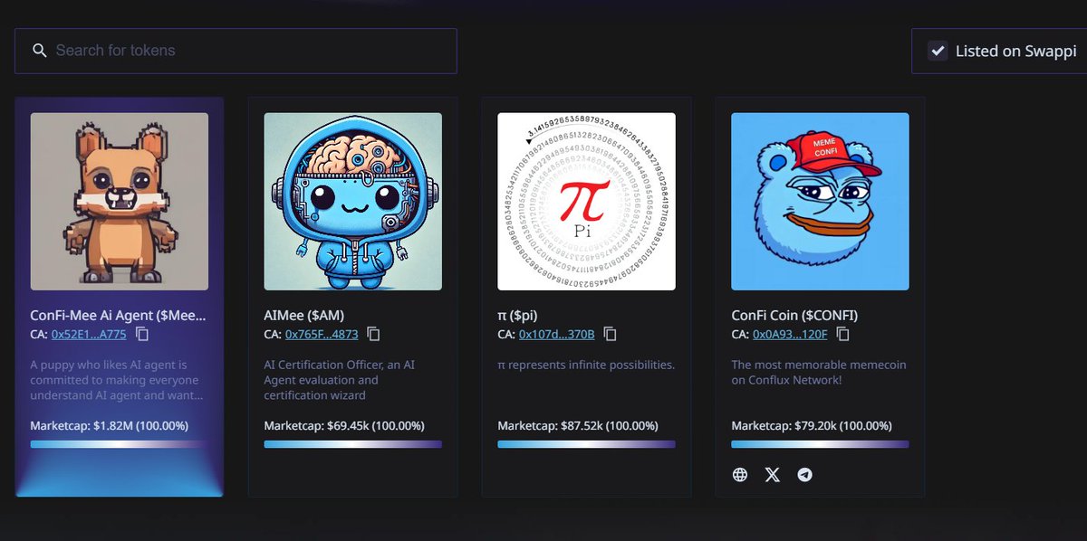陈凤霞<a href="/ConfiPump/">ConfiPump</a>上线当天只成功发射两个项目，近两天又陆续发射两个，MeeAi据观有被扶成龙头的迹象，目前才1.8m，强烈建议埋伏

ca:0x52E12aCd797FD4137D5E3F21D0ea011d307cA775

#CFX  #BTC  #Ethereum