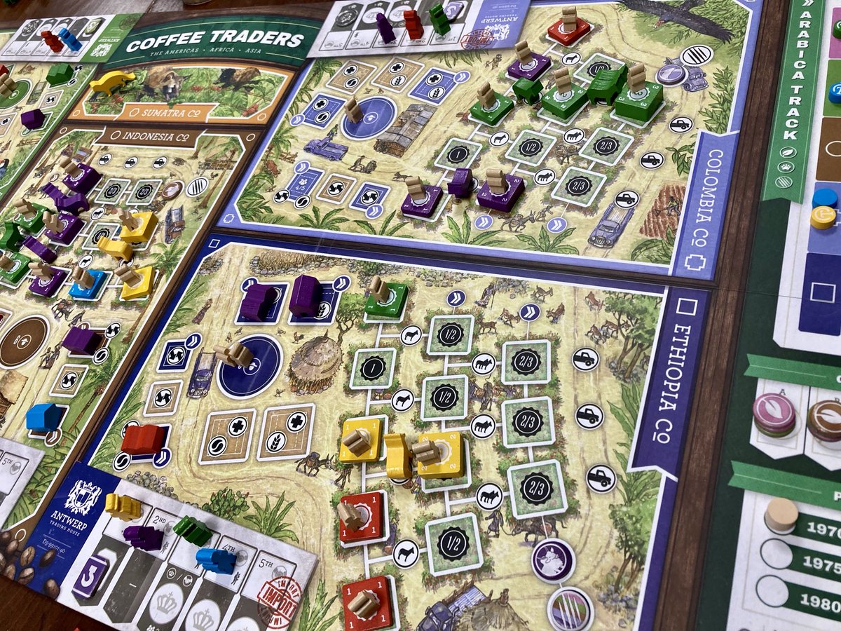 Mitch_boardgame's tweet photo. #CoffeeTraders : À 5 c’est bien tendu, mais très sympa ! https://t.co/MlZvsVH1Id