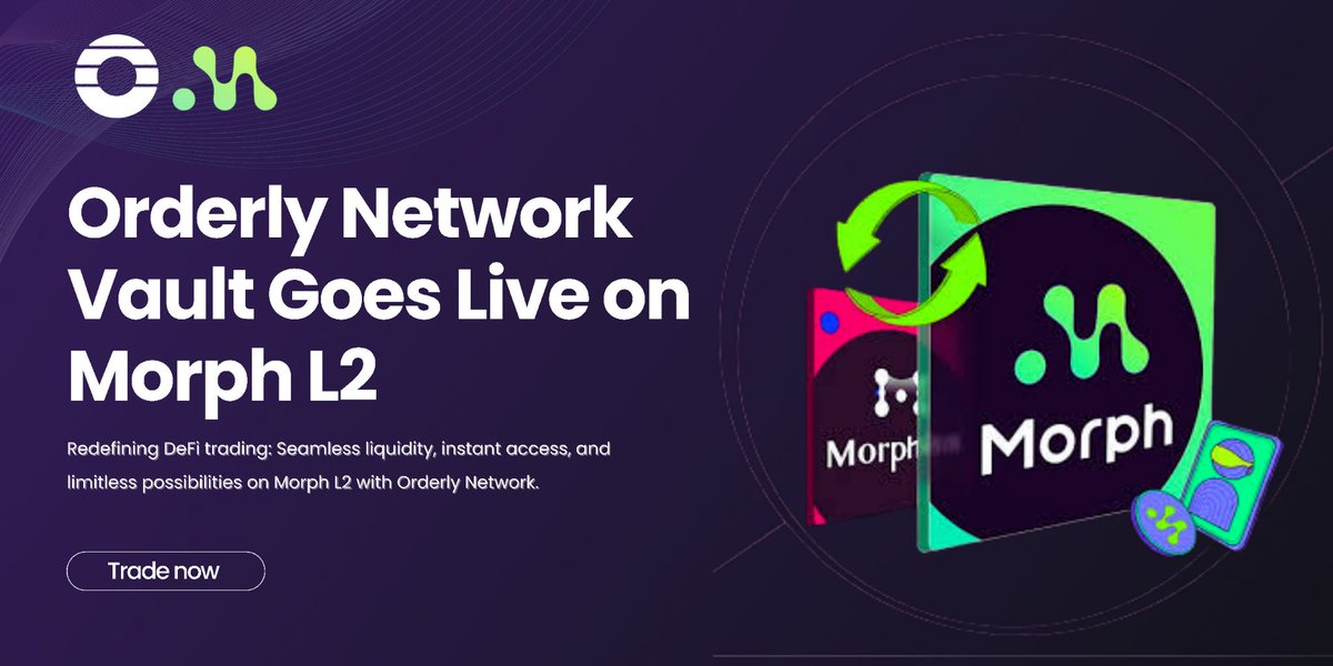 Muah_ola's tweet image. 🎉 Big news for @MorphL2 users!  

@OrderlyNetwork's new vault is live, unlocking 81 trading pairs, top-tier liquidity, and a shared orderbook across major blockchains. 🌐  
#MorphL2 #OrderlyNetwork #DeFi