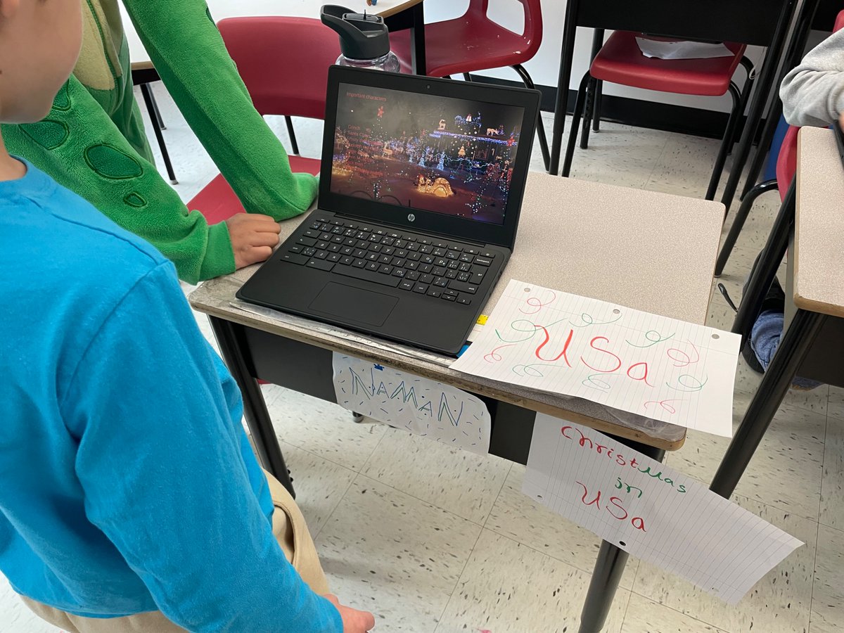 MsBriRobinson's tweet photo. Finishing our last class of 2024 with our Holidays Around the World Open House! The Grade 5s presented slideshows, posters, and @CoSpaces_Edu 3D worlds about holidays celebrated in different countries. So proud of their hard work! @BedfordSouth https://t.co/usmP7YdXwm