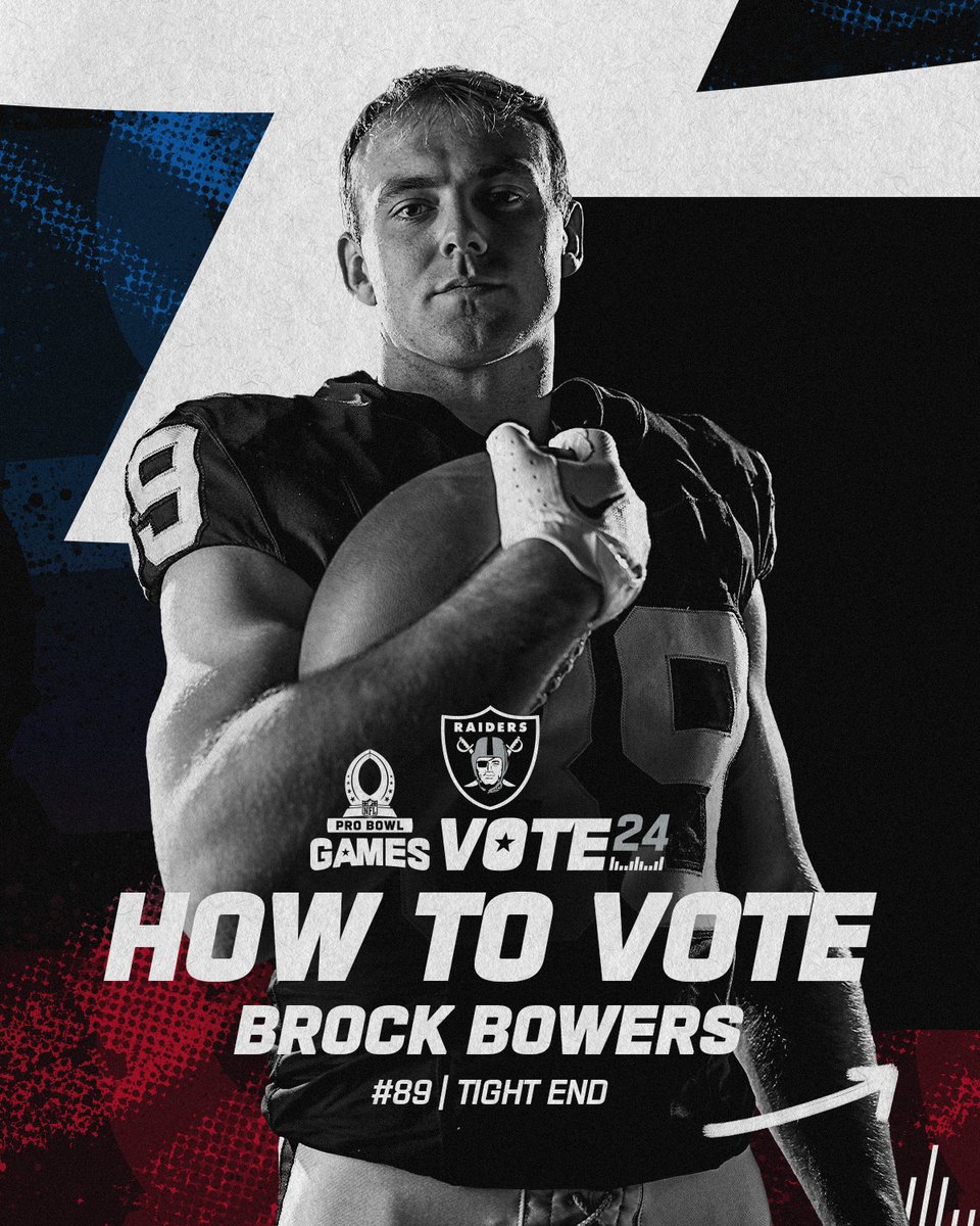 Raiders's tweet photo. Here are all the ways you can get Brock to his first Pro Bowl 👇

🔁 #ProBowlVote + @brockbowers17 https://t.co/B8VeeZvvK9