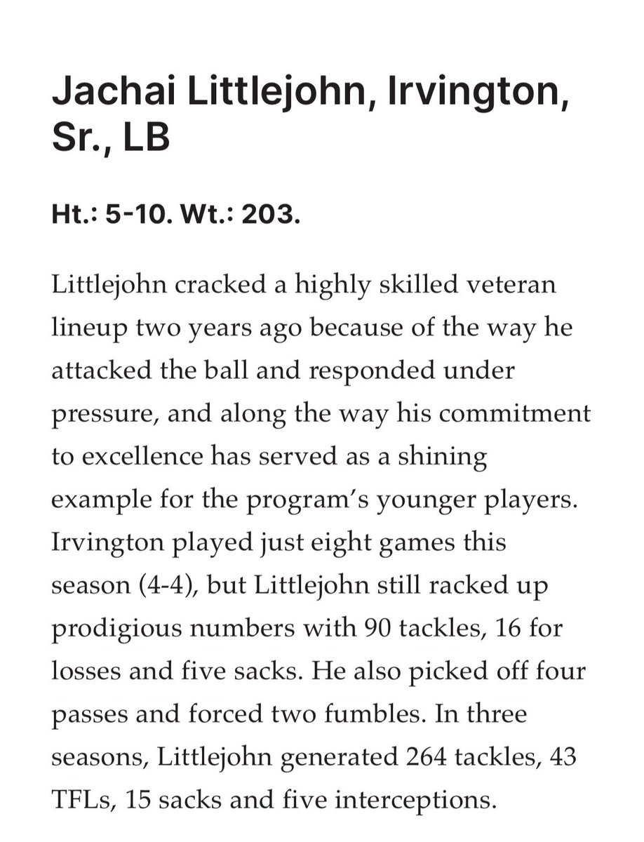 jachaiL_'s tweet photo. Blessed to earn All-State 3rd Team and First team All Group 5 #IrvingtonTuff #4Nae @CoachSmokeNJ @MarcoSoto9797 @IrvingtonHS_FB https://t.co/G6BwwcQICf
