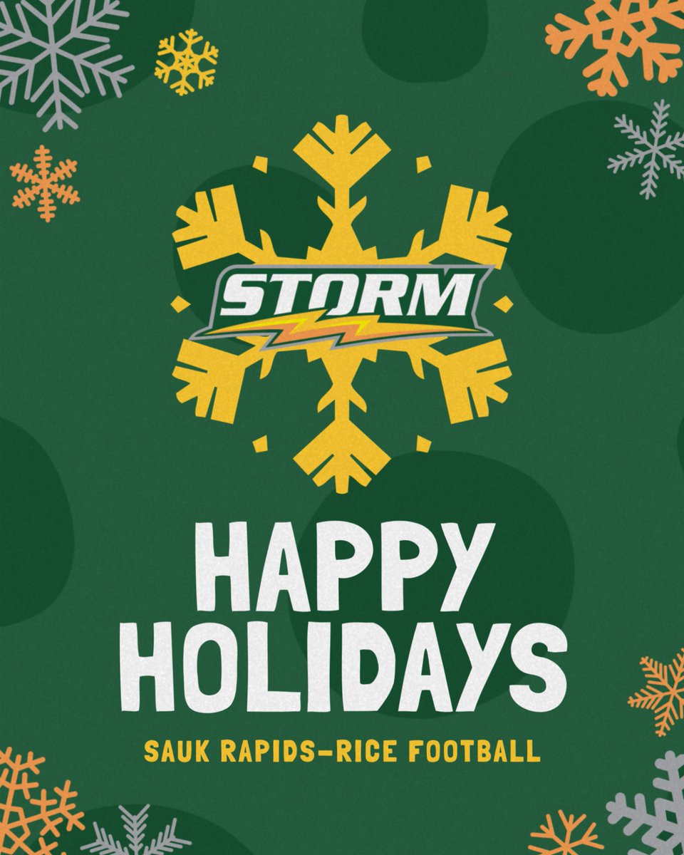 🎄🏈 Happy Holidays from Sauk Rapids-Rice Football! 🏈🎄

Thank you, Storm family, for an incredible year. Enjoy your winter break, stay safe, and we’ll see you in the new year!

#GoodH2O #SchoolBusFootball #StormForward