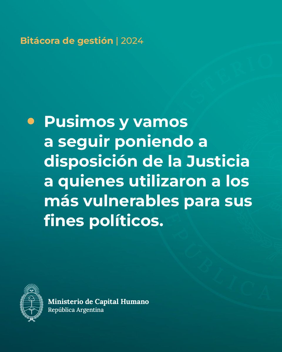 MinCapHum_Ar's tweet photo. Iniciamos acciones legales para llevar a la Justicia a quienes utilizaron a los pobres con fines políticos

https://t.co/kuumrZKJGD https://t.co/YJWS4Tx62q