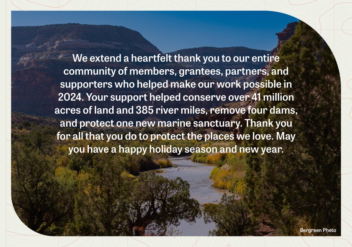 Happy holidays from The Conservation Alliance. ❄️
To our members, grant partners, supporters, and friends—thank you for helping us make 2024 a year of action and growth. We look forward to continuing this momentum with you in 2025!