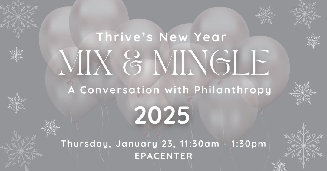 The Thrive Team wishes you a peaceful holiday season with your loved ones! We hope to see you at our Thrive New Year Mix &amp; Mingle, featuring festive connections and an insightful panel discussion with community leaders. tinyurl.com/mnuax4au