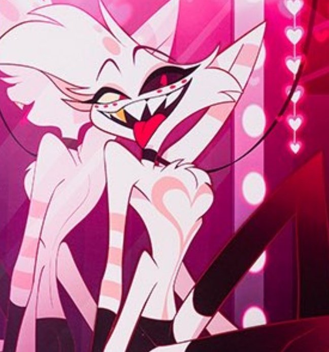 Angel_Dust619's tweet photo. "Hello, my little imps, it is I, Angel Dust, and I am your famous pornstar demon, and I could be all yours whenever you want." https://t.co/VbrmDrE5Rl