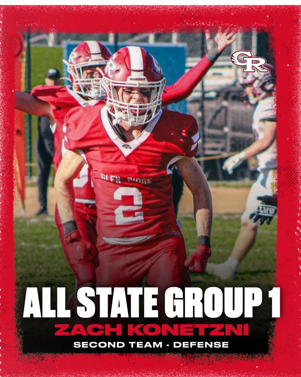 Congrats to Brad Foster, Jake Liloia, and Zach Konetzni for being named to the All-State Group 1 Team. WeAreGR🏈