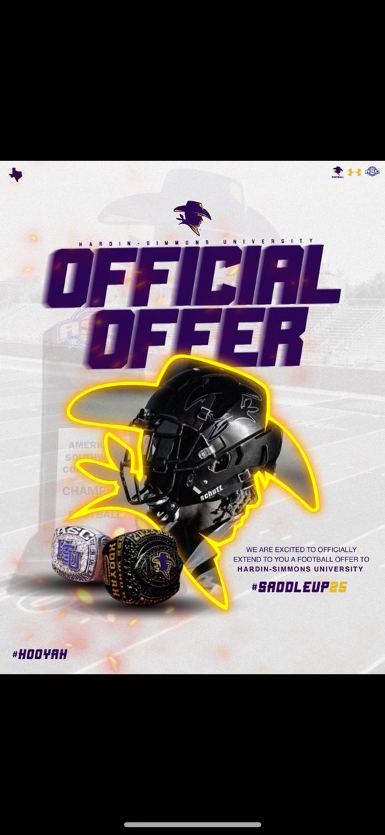 Carter Williams (@williams_cart07) on Twitter photo Excited to receive an offer to play football at <a href="/HSUCowboys/">Hardin-Simmons Cowboy Football</a>
<a href="/CoachElkinsHSU/">JJ Elkins</a>
<a href="/SamParker3271/">Sam Parker</a> @Football2024L <a href="/CLTXFB/">Canyon Lake Football</a> Excited to receive an offer to play football at <a href="/HSUCowboys/">Hardin-Simmons Cowboy Football</a>
<a href="/CoachElkinsHSU/">JJ Elkins</a>
<a href="/SamParker3271/">Sam Parker</a> @Football2024L <a href="/CLTXFB/">Canyon Lake Football</a>