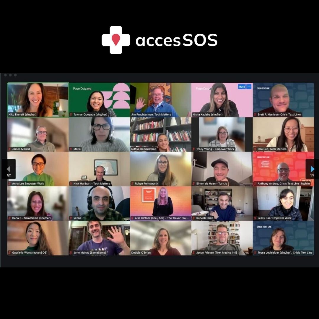 911access's tweet photo. Honored to partner with @pagerduty for their first Virtual Partner Convening!
12 organizations focused on crisis response, mental health, & healthcare united to discuss AI, operational maturity, & collaboration. Grateful to join this impactful event! #TechForGood #accesSOS https://t.co/VCpuJ6uLaC