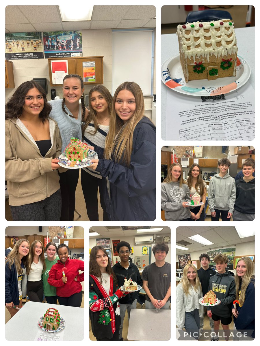 We had a lot of fun in Lifetime Health and Wellness class calculating how much sugar is actually in the gingerbread houses we built compared to the daily amount we need! Prizes were awarded to the winning team in each class- there were some well designed houses. Enjoy your break!
