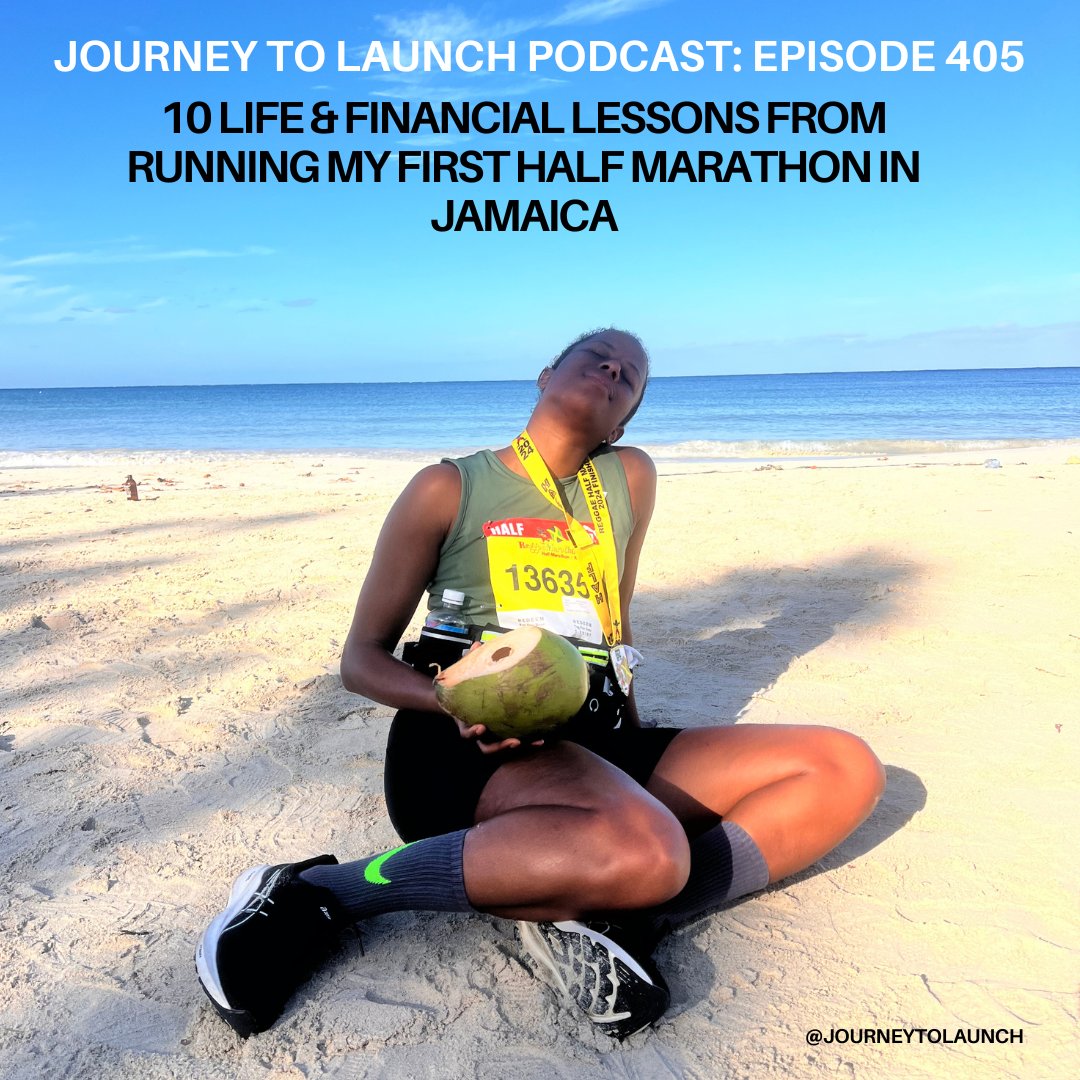 New on the Journey to Launch podcast!🎙️I am sharing my journey of running my first half marathon at the Reggae Marathon in Negril, Jamaica, drawing the parallels between the lessons learned from running and those from my financial freedom journey. Listen: journeytolaunch.com/episode404