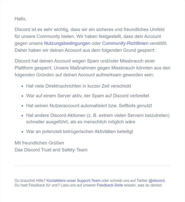 xFrotches's tweet photo. @discord_support my account got suspended due to scam/spam. Which, as I've seen on your replies, was a bug/mistake. Could u pls take care of it? https://t.co/rOdlilOe7x