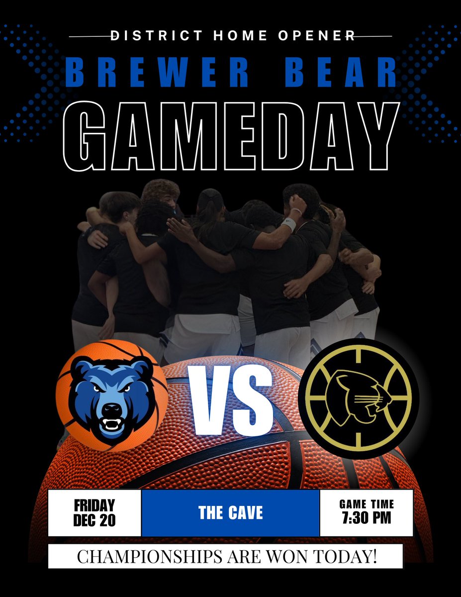 BHS_bsktball's tweet photo. ๐โผ๏ธ GAME DAY โผ๏ธ๐
#letsGo #CAWT #PackTheCave
Brewer ๐ Fossil Ridge
๐12-20-2024
โฐ5:00 (JV)
โฐ6:15 (FRESHMAN)
โฐ7:30 (Varsity)
๐THE CAVE https://t.co/eQu2iyQxko
