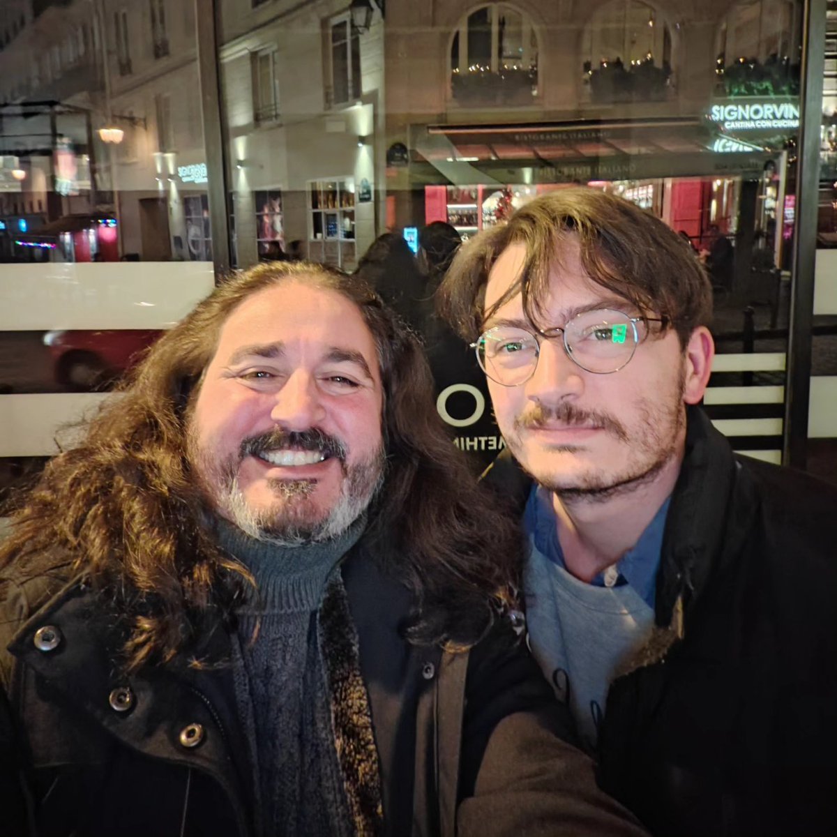 Avec mom pote comédien