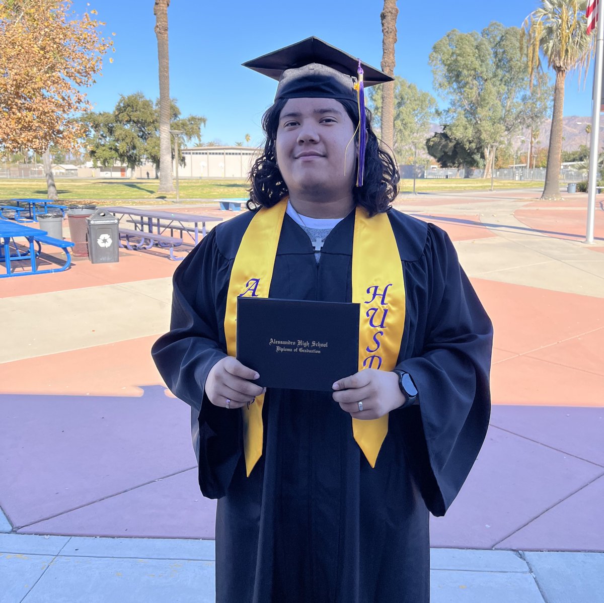 Bravo Gael Pantoja, Israel Torres, Jackeline Sanchez &amp; Jared Rivas Martinez ! You are now a proud graduate of Alessandro High School!