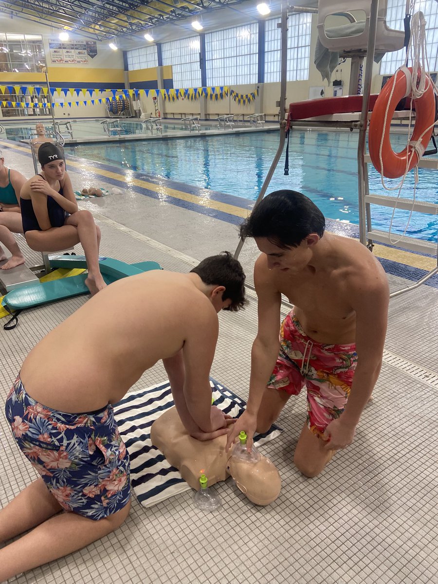 LTHSPEandHealth's tweet photo. Congrats to our 14 new certified lifeguards! This is a culmination of a lot of hard work and effort in our new lifeguard training course at LT. #WeAreLT @LTHS_D204 https://t.co/r6ezWX1hML