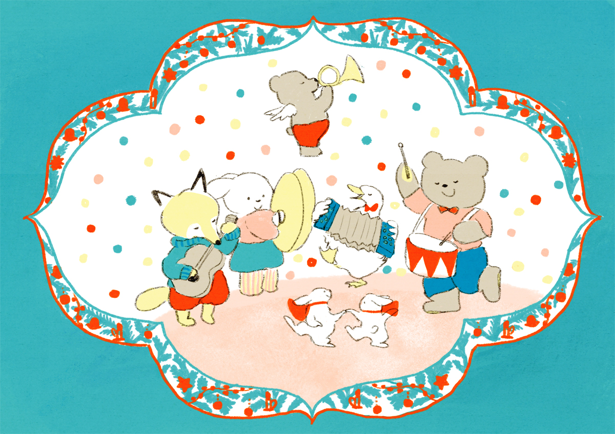 「#HAPPYHOLIDAYS こちらの個展の先着の記念ステッカーは配布終了しまし」|ももろ　4／20発売絵本「パンダのパクパクきせつのごはん」のイラスト