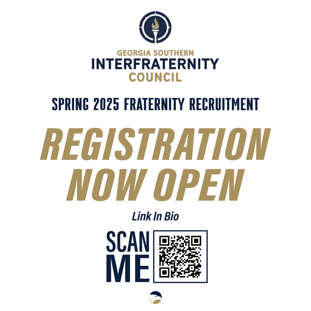 Registration for IFC Spring 2025 Recruitment is NOW OPEN! Follow the link in our bio or scan the QR code to get started!

Need Help? Email us!
ifc-statesboro@georgiasouthern.edu

Website: gsifc.mycampusdirector2.com