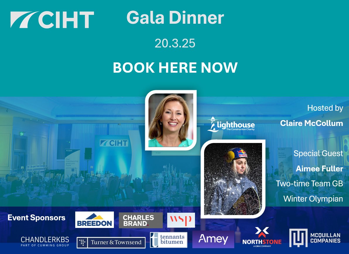 CIHT Northern Ireland Gala Dinner 2025
Book here now
lnkd.in/eSPXqr_c

Sponsorship opportunities are available. Please contract Andrew Murray at northernireland@ciht.org.uk

<a href="/CIHTUK/">CIHT</a>