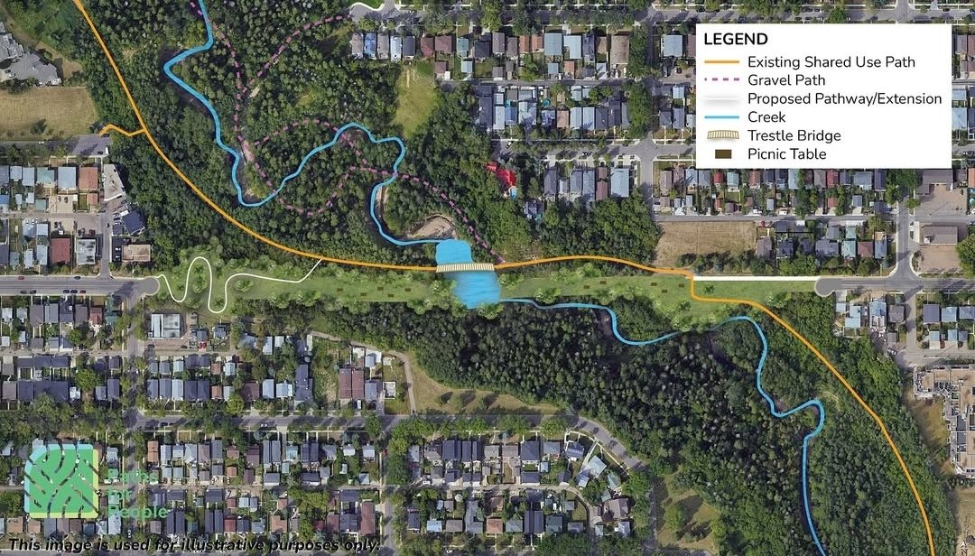 We've got a bold idea for Mill Creek Ravine's upcoming trestle bridge project. Check out our blog post to learn how closing the ravine crossing to vehicles on 76Ave could save millions of dollars and greatly benefit nearby communities. See our illustration. #yegcc