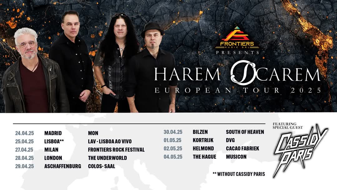 cassidyparisofficial (@cassidyparisj) on Twitter photo Absolutely thrilled to announce that we will support <a href="/HaremScaremBand/">Harem Scarem</a> in Europe in 2025. <a href="/FrontiersMusic1/">Frontiers Music srl</a> <a href="/RockfiendPubli1/">Rockfiend</a> <a href="/jace_media/">Jace Media Music</a> <a href="/TheRockpit_net/">TheRockpit.net</a> <a href="/melodiccrew/">Melodic.net</a> @Hardrock_Haven <a href="/sleazeroxx2015/">Sleaze Roxx</a> <a href="/_KeepRockAlive_/">Keep Rock Alive 🤘</a> <a href="/erb_radio/">ERB Radio - This account has been archived</a> Absolutely thrilled to announce that we will support <a href="/HaremScaremBand/">Harem Scarem</a> in Europe in 2025. <a href="/FrontiersMusic1/">Frontiers Music srl</a> <a href="/RockfiendPubli1/">Rockfiend</a> <a href="/jace_media/">Jace Media Music</a> <a href="/TheRockpit_net/">TheRockpit.net</a> <a href="/melodiccrew/">Melodic.net</a> @Hardrock_Haven <a href="/sleazeroxx2015/">Sleaze Roxx</a> <a href="/_KeepRockAlive_/">Keep Rock Alive 🤘</a> <a href="/erb_radio/">ERB Radio - This account has been archived</a>