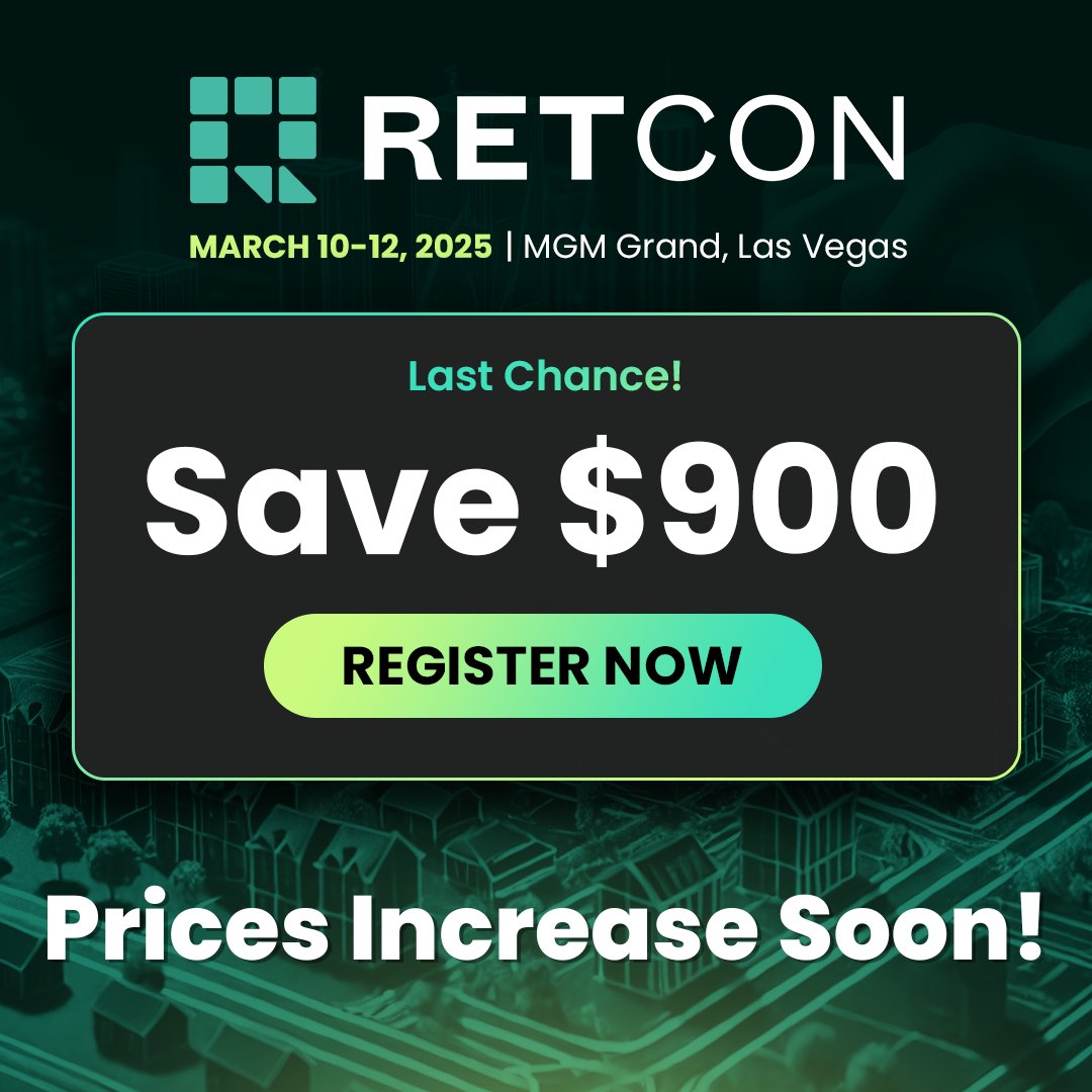 🚨 Don’t Miss Out on RETCON 2025! 🚨

Register now and save $900—an exclusive 36% discount off the final price!
|
This special offer ends soon—prices increase on January 10th!

Secure your spot and save: shorturl.at/rqhOq