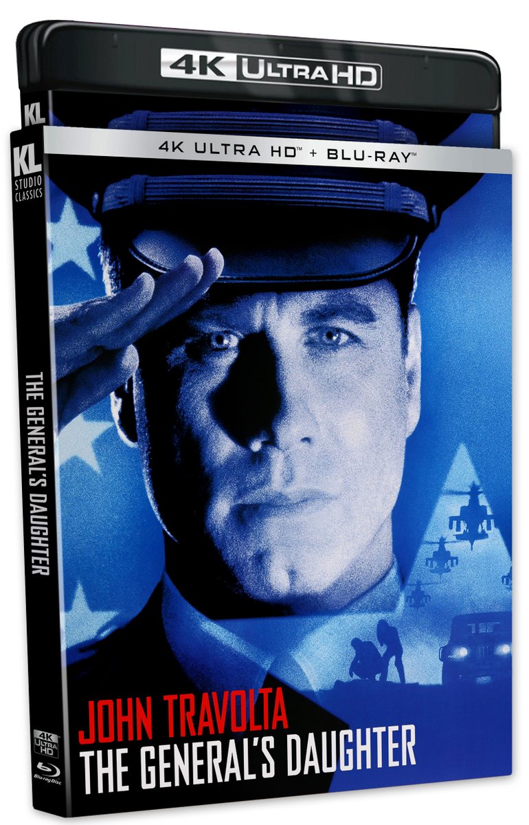 KLStudioClassic's tweet photo. Coming March 18th on 4KUHD!
https://t.co/zD9M3K6kAI

THE GENERAL’S DAUGHTER (1999)

DISC 1 (4KUHD):
• Brand New HDR/Dolby Vision Master – From a 4K Scan of the 35mm Original Camera Negative
• Audio Commentary by Director Simon West
• 5.1 Surround and Lossless 2.0 Audio
• Triple-Layered UHD100 Disc
• Optional English Subtitles

DISC 2 (BLU-RAY):
• Brand New HD Master – From a 4K Scan of the 35mm Original Camera Negative
• Audio Commentary by Director Simon West
• The General’s Daughter - Behind the Secrets: Featurette (19:46)
• 4 Deleted Scenes - Including Alternate Ending (10:02)
• Theatrical Trailer (2:31)
• Theatrical Teaser (1:09)
• 5.1 Surround and Lossless 2.0 Audio
• Dual-Layered BD50 Disc
• Optional English Subtitles