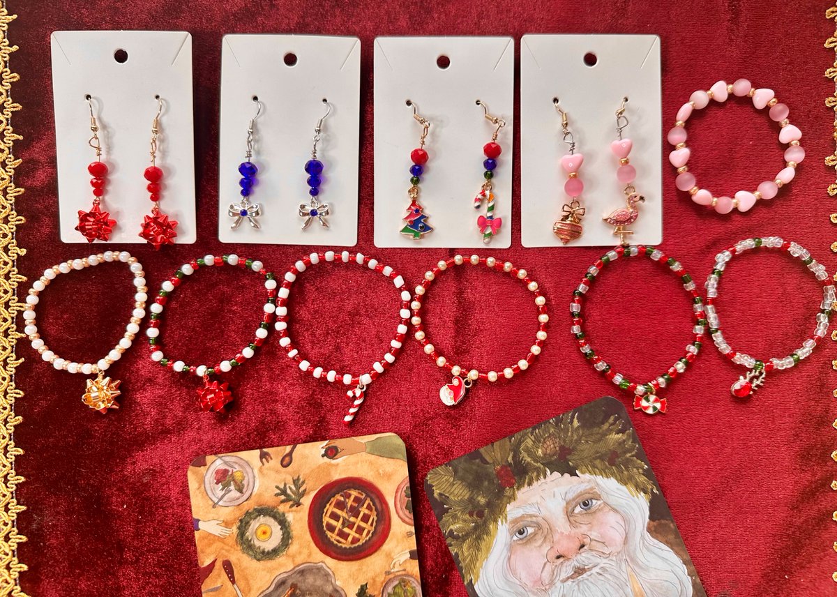 Handmade jewelry for the baristas at my local coffee shop! ☕️🎅🎁🎄