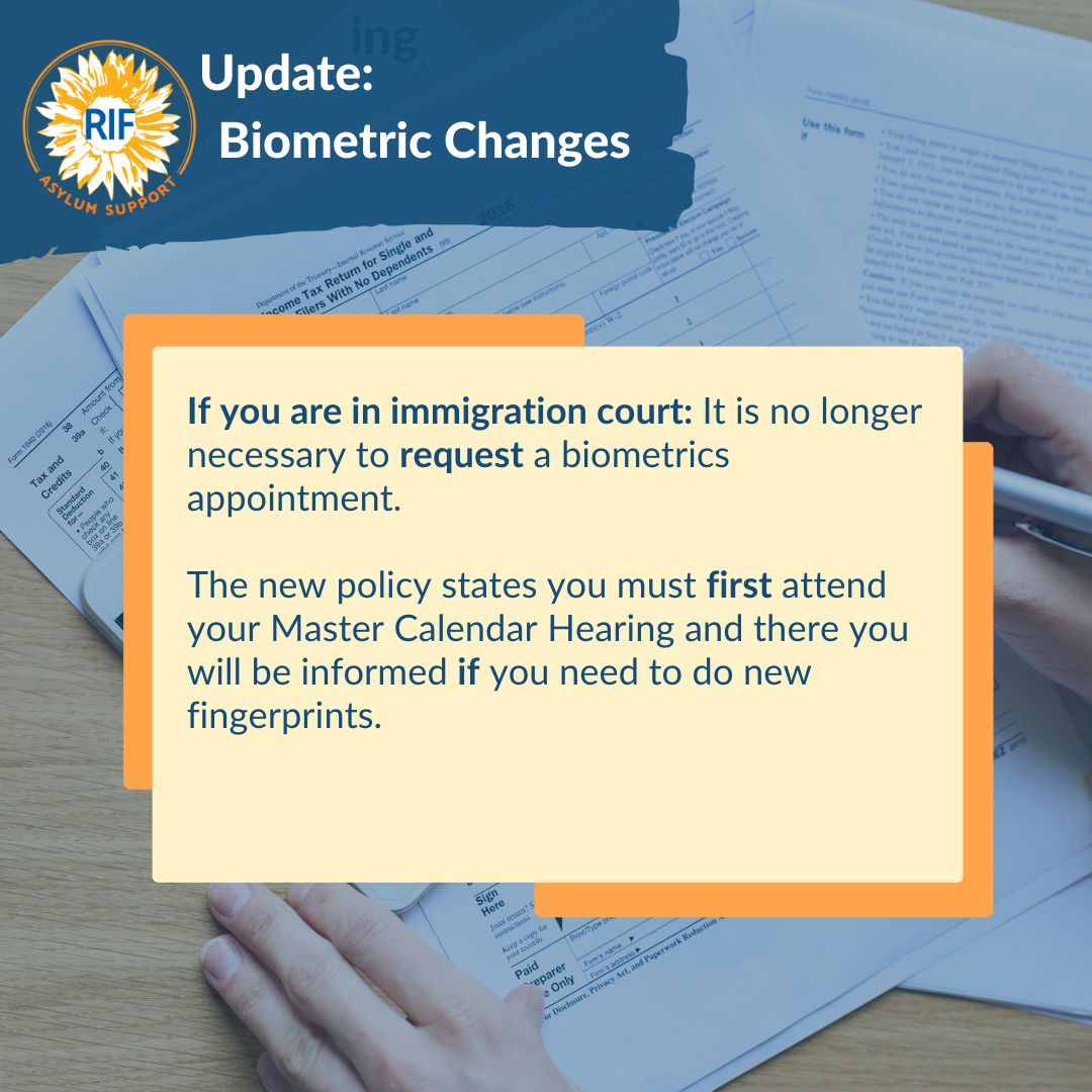 RIF_NYC's tweet photo. Important update regarding biometrics!

#asylum #biometrics #asylumisahumanright https://t.co/JOArpw5X5s