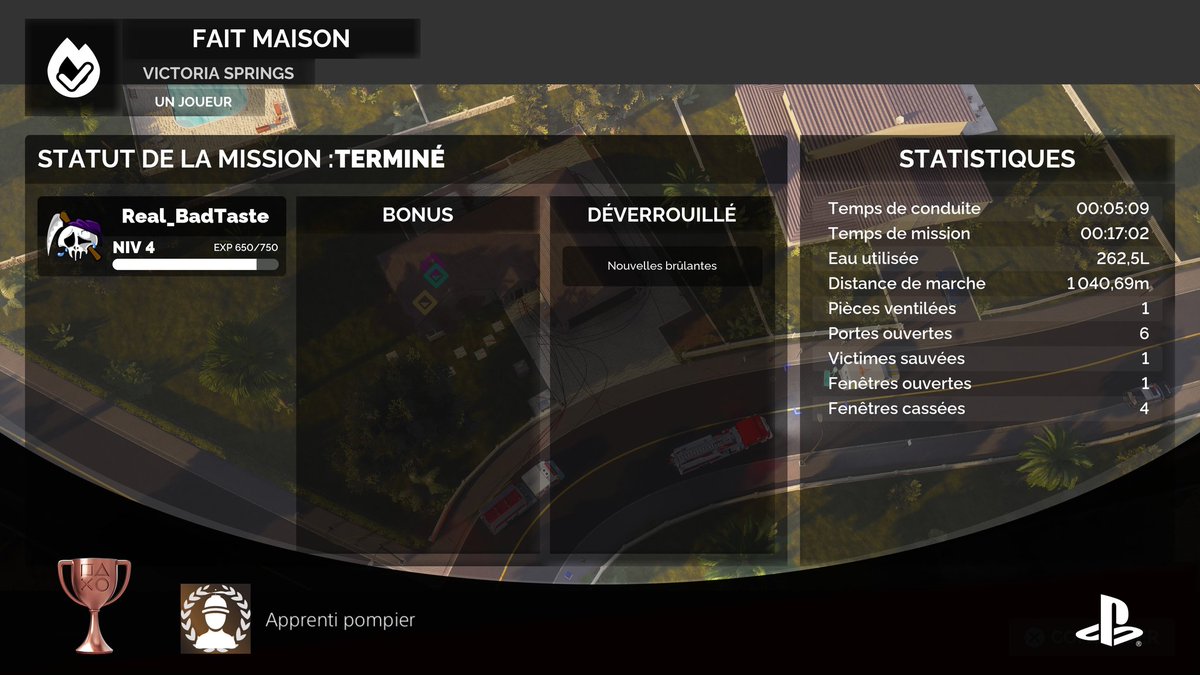 RealBadTaste's tweet photo. Firefighting Simulator-The Squad
Premiers pas (BRONZE)
Prêt à tout (GOLD)
Apprenti pompier (BRONZE)
Vous m'avez sauvé la vie (BRONZE)
#PlaystationTrophy #PS5Share #FirefightingSimulatorTheSquad
Franchement c'est plutôt sympa ! Bonne première impression. 🙂 https://t.co/rKsESOVuBW