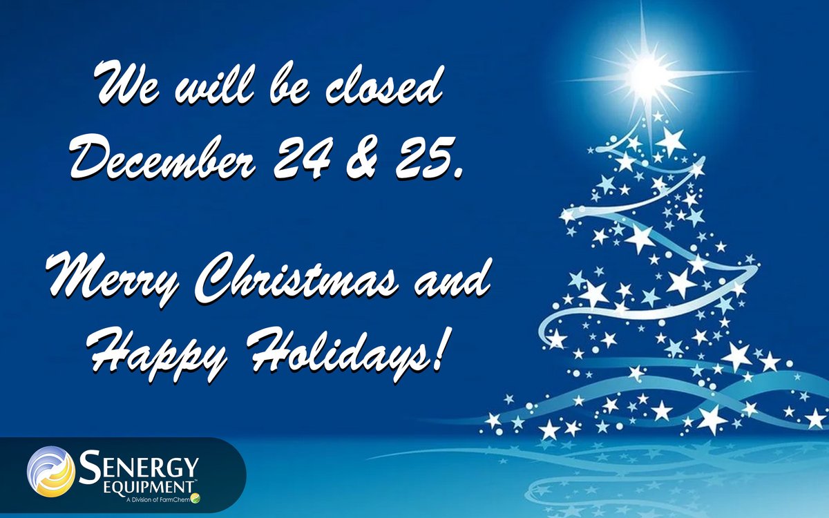 SenergyEquip's tweet photo. We will be closed Tuesday and Wednesday next week for Christmas. We will reopen on Thursday at 8 AM. If you need to make an order on those days, please use the following link to go to our website: https://t.co/jTzrUbEmpD https://t.co/14chMpeAPQ