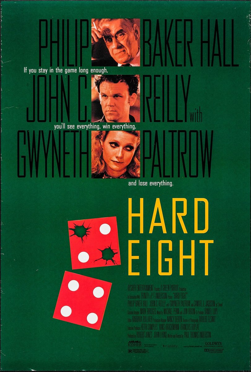 Coming Soon on 4KUHD!
Brand New HDR/Dolby Vision Master – From a 4K Scan of the 35mm Original Camera Negative!

Hard Eight (1996) Starring Philip Baker Hall, John C. Reilly, Gwyneth Paltrow, Samuel L. Jackson &amp; Philip Seymour Hoffman – Shot by Robert Elswit (Punch Drunk Love) –
