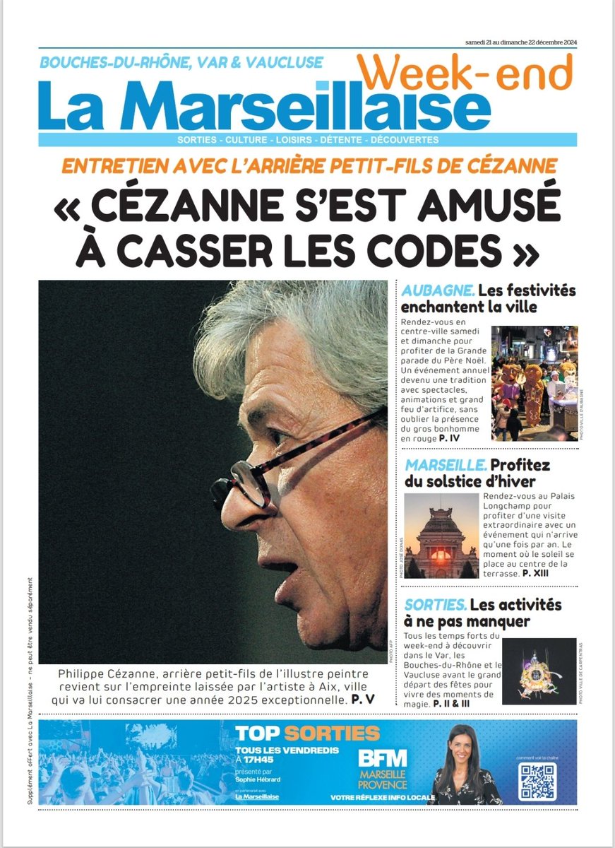 LeoPurguette's tweet photo. #ÀlaUne des 21 et 22 décembre 2024. Trois Unes en une. #artisanat #art #RueDeRépublique #OM #TeamOM #RCT #Mazan #Procès #LMBC #Breaking #WeekEnd #Cézanne  
En kiosque et par abonnement sur https://t.co/v33E8KieoH https://t.co/ToeZHW2FcX