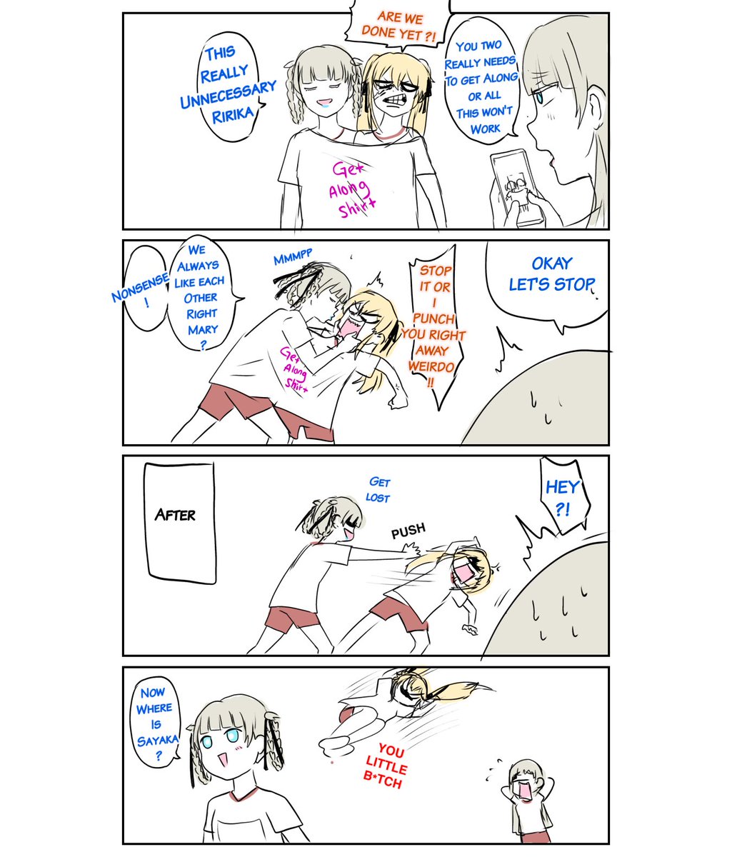 Ririka wants them to get along xD

#meiriri #marysaotome #kirarimomobami #ririkamomobami #kakegurui