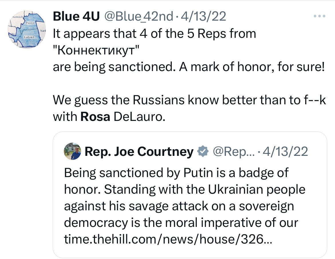 Blue_42nd's tweet photo. @MattLesser Even the Russians wouldn't come for her.
He's clueless. https://t.co/1AW5WFTBE4