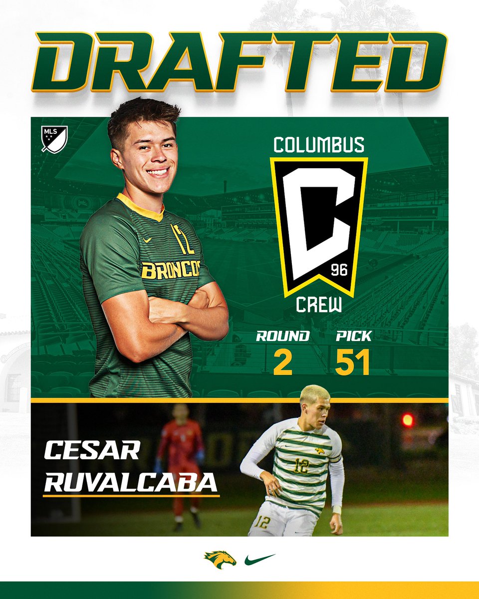 Cal Poly Pomona Broncos (@cppbroncos) on Twitter photo Congratulations to former <a href="/cppmsoccer/">Cal Poly Pomona Men’s Soccer</a> captain and 2x All-American Cesar Ruvalcaba for being drafted by the Columbus Crew in the MLS SuperDraft 👏
#WeAreCPP Congratulations to former <a href="/cppmsoccer/">Cal Poly Pomona Men’s Soccer</a> captain and 2x All-American Cesar Ruvalcaba for being drafted by the Columbus Crew in the MLS SuperDraft 👏
#WeAreCPP