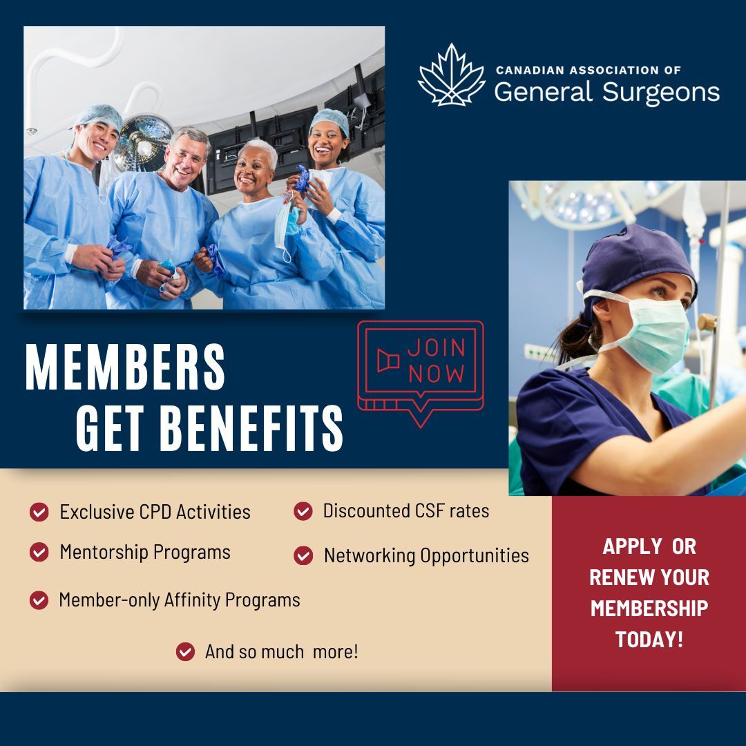 Cdn General Surgeons (@cags_accg) on Twitter photo 📣 Attention #CAGSmembers! It’s time to renew your membership for 2025. With one streamlined process, you can renew memberships with <a href="/_CSSO/">CSSO</a>, #CSCRS, <a href="/CHPBAsurg/">Canadian Hepato-Pancreato-Biliary Association</a>, <a href="/CanadianHernia/">Canadian Hernia Society</a> and CAGS.
Stay connected and access exclusive resources -> renew here: buff.ly/3Dtfaug 📣 Attention #CAGSmembers! It’s time to renew your membership for 2025. With one streamlined process, you can renew memberships with <a href="/_CSSO/">CSSO</a>, #CSCRS, <a href="/CHPBAsurg/">Canadian Hepato-Pancreato-Biliary Association</a>, <a href="/CanadianHernia/">Canadian Hernia Society</a> and CAGS.
Stay connected and access exclusive resources -> renew here: buff.ly/3Dtfaug