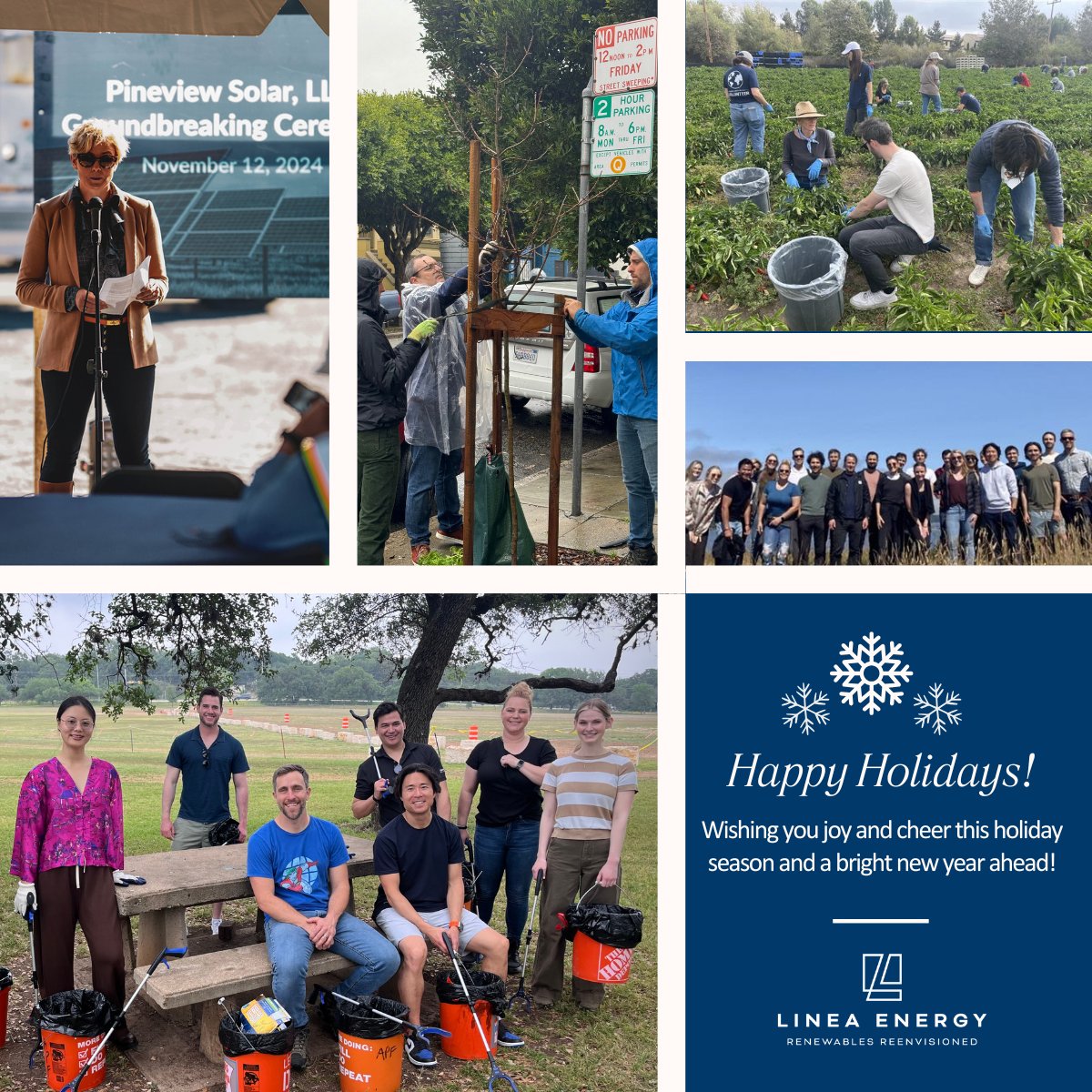 As the year comes to a close, Linea reflects on the progress made toward advancing clean energy solutions and driving the development of renewable energy. We appreciate the energy and passion of our team members and partners towards this mission and wish everyone happy holidays.