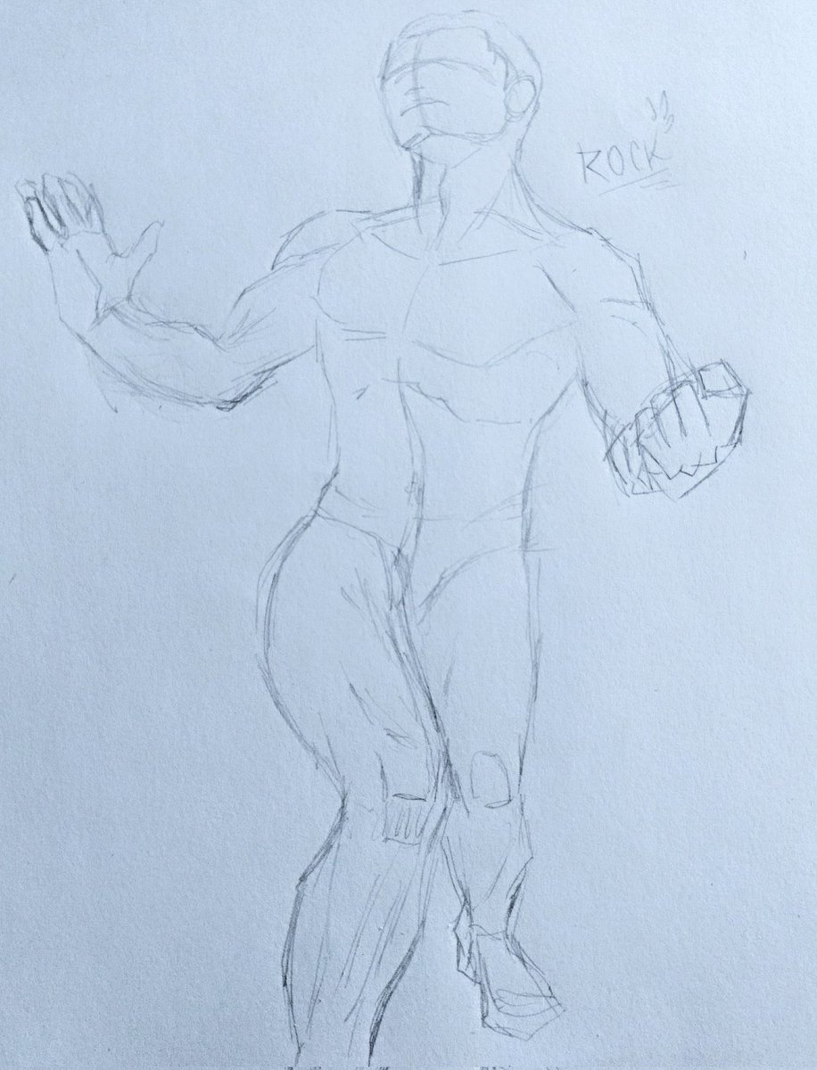 De la mitad para arriba, parece que  busca pelea. De la mitad para abajo, parece que se está aguantando las ganas de ir al baño

Es un regalo que estoy haciendo pa navidad, pero me dió risa como quedó el boceto ajsjajsskwk