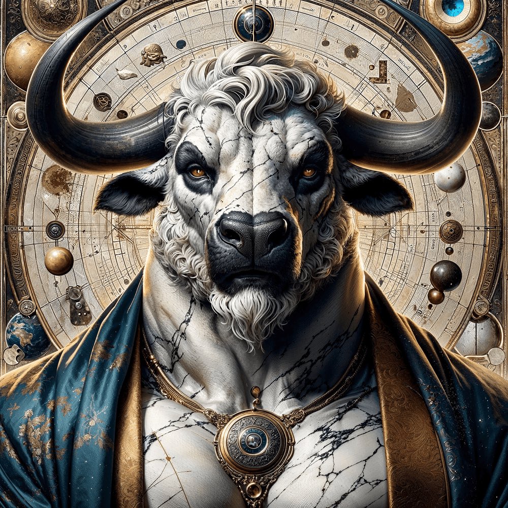UltimateBullRun's tweet photo. TUBR PRESENTS 🎁 #bringbacknft
1 in 100
| BR014 | Cosmos Commander
Price: 3.5 ETH
I'm Cosmos Commander. With horns locked onto the market's pulse, I chart the financial galaxies. No need for a telescope to see my influence; it's written in the rally of every coin. My strategy? It's like gravity—inescapable. I turn the tides of trade with the precision of a planetary alignment.