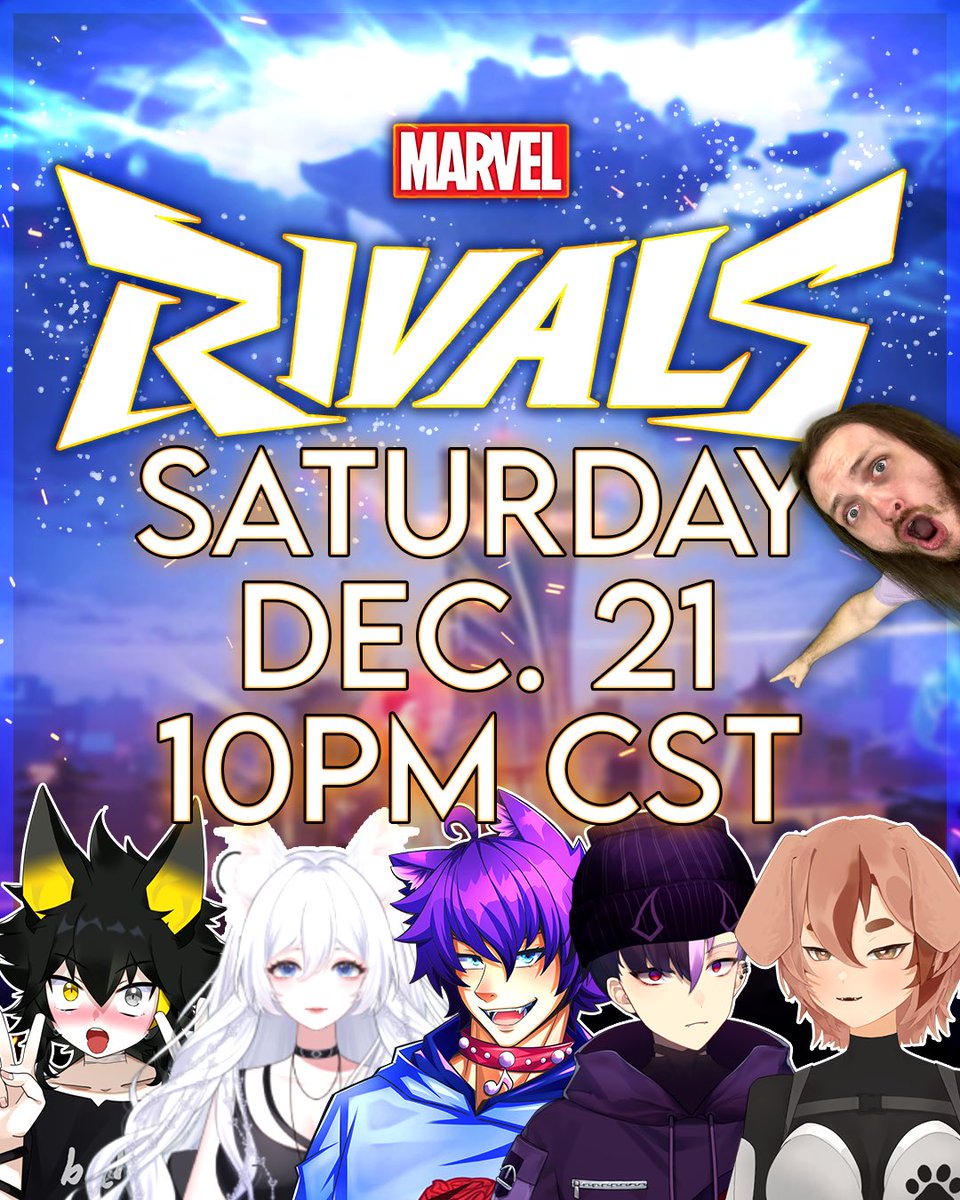 Me and a few other Vtubers are going to stream Marvel Rivals Tomorrow. Sooo, you should tune in to see me rage!!!