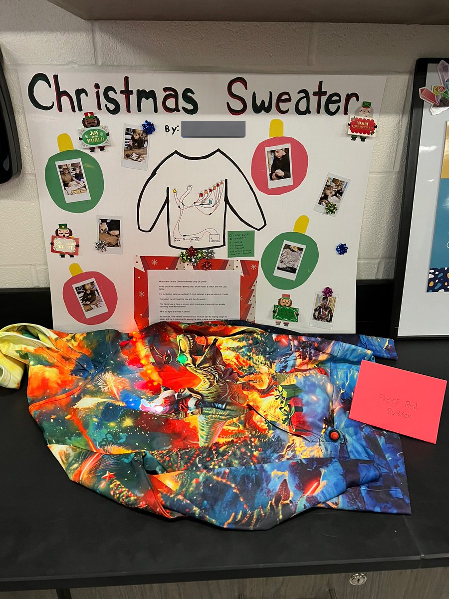 Thank you to Mrs. Hall for inviting us in for the science holiday extravaganza!