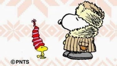 Snoopy in winter clothes