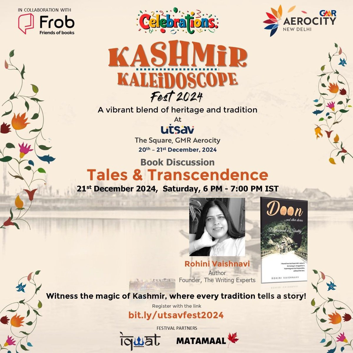 Rohini V (@rohiniv) on Twitter photo ⭐ A cultural potpourri - Various facets of #Kashmir !
✨ I will share the deeper truth behind the fictional stories in "DOON - Displacement & Identity."
An event by @iqwat Supported by <a href="/MatamaalCuisine/">Matamaal Restaurant</a>
And @Frob Friends of Books
#culture #kashmiriculture #shortstories ⭐ A cultural potpourri - Various facets of #Kashmir !
✨ I will share the deeper truth behind the fictional stories in "DOON - Displacement & Identity."
An event by @iqwat Supported by <a href="/MatamaalCuisine/">Matamaal Restaurant</a>
And @Frob Friends of Books
#culture #kashmiriculture #shortstories
