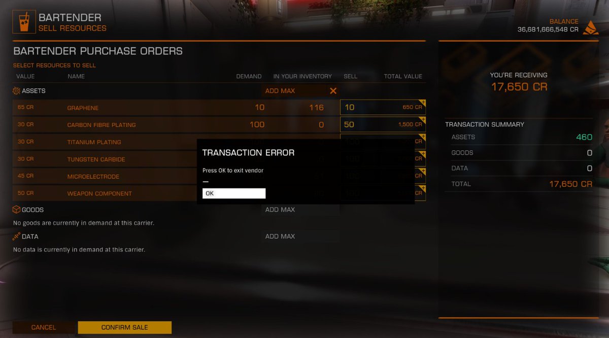jayandrewlee's tweet photo. @EliteDangerous Yeah, Bartender still doesn't his work too. https://t.co/mrME0YM6I3