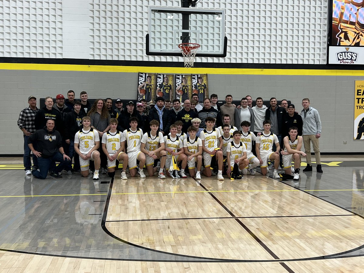 East Troy Trojans Boys Basketball (@easttroybb) on Twitter photo Trojans with a big 106-70 against Whitewater! Improve to 3-0 in conference play! Great turnout for alumni night, was awesome to welcome so many back to make our program!
Balanced scoring tonight:
<a href="/beavermason2/">Mason Beaver</a> 26
<a href="/815_cam/">Cameron polvi</a> 16
Connor Sicker 16
Kellen Pluess 14
<a href="/LingfordSeth/">Seth Lingford</a> 13 Trojans with a big 106-70 against Whitewater! Improve to 3-0 in conference play! Great turnout for alumni night, was awesome to welcome so many back to make our program!
Balanced scoring tonight:
<a href="/beavermason2/">Mason Beaver</a> 26
<a href="/815_cam/">Cameron polvi</a> 16
Connor Sicker 16
Kellen Pluess 14
<a href="/LingfordSeth/">Seth Lingford</a> 13