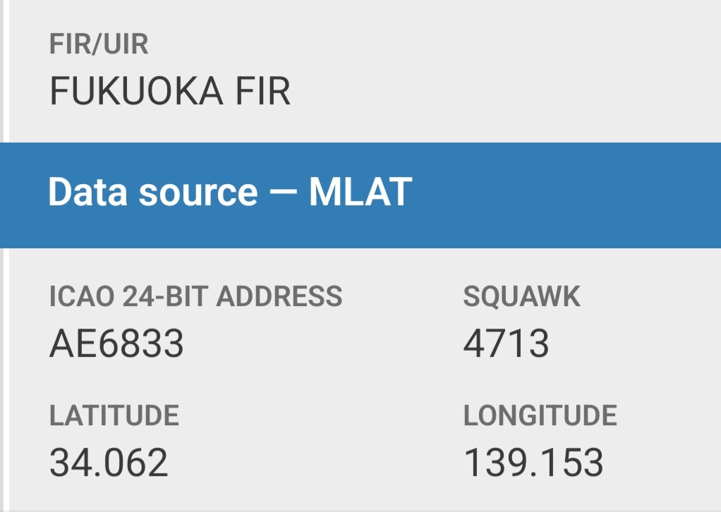 sipjack1776's tweet photo. P8 🇺🇲
#AE6833
Out of Kadena AFB tracking north
@Borrowed7Time @SR_Planespotter @N214WN @oko3618 https://t.co/32KCnQGGgf